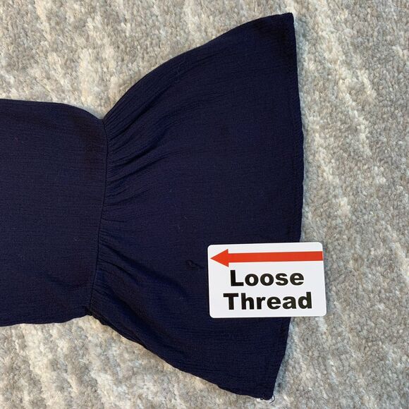 Knox Rose Open Cardigan Women M Blue Embroidery Rayon Soft Fabric Flared D22 - Picture 13 of 13